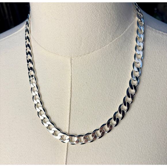 New 20" 9mm Miami Cuban Link Sterling Silver Over Chain - Picture 2 of 6